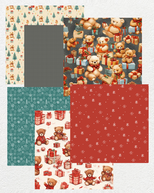 Digital Papers - Christmas Teddy Tales