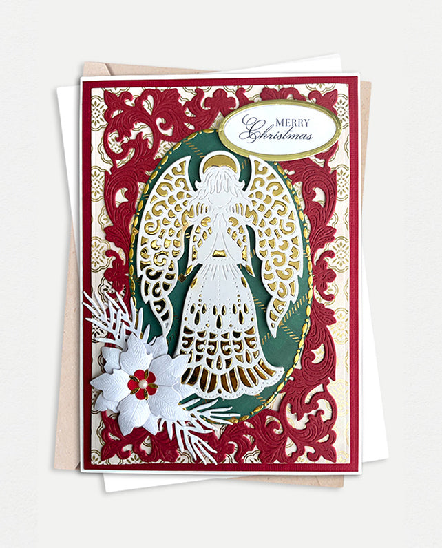 Christmas Card with a white Angel